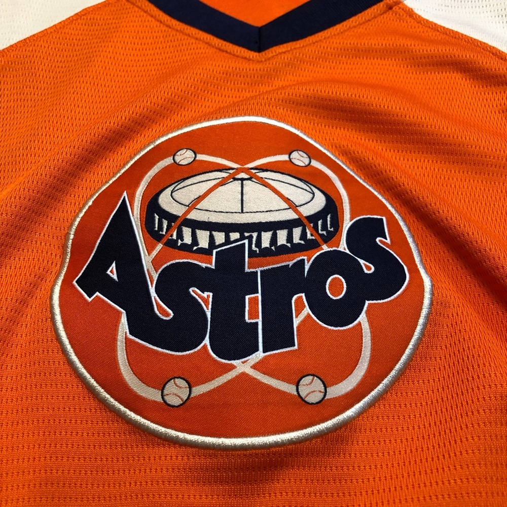 Nike Houston Astros Pullover Throwback Jersey Orange MLB Large Majestic - Picture 15 of 16